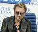 Conférence de presse de Johnny Hallyday à Moscou, le 30 mai 2012.