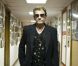 Johnny Hallyday dans les locaux historiques de Radio Moscou, le 29 mai 2012.