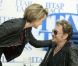 Johnny Hallyday et Laeticia lors de la conférence de presse, le 30 mai 2012.