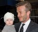David Beckham et sa fille Harper Seven à New York, le 12 février 2012.