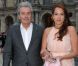 Alain et Anouchka Delon, un duo père-fille stylé pour assister au défilé Croisière 2013 de Salvatore Ferragamo à la Galerie Denon au Louvre. Paris, le 12 juin 2012.