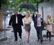 Pamela Anderson arrive à Francfort en Allemagne, avec l'avocat Oliver Wallasch le 13 juin 2012