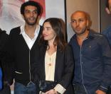 Eric Judor, Elodie Bouchez et Ramzy Bedia à la projection du film Seuls Two le 12 Juin 2008
