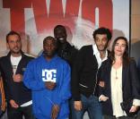 Eric Judor, Omar Sy, Fred Testot, Elodie Bouchez et Ramzy Bedia à la projection du film Seuls Two le 12 Juin 2008