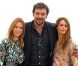 Léa Drucker (en robe COS), Denis Ménochet et Vanessa Paradis lors du photocall du film Je me suis fait tout petit, au festival du film romantique de Cabourg, le 16 juin 2012