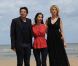 Patrick Bruel, Sophie Lellouche, Alice Taglioni lors du photocall Paris - Manhattan, au Festival du film de Cabourg, le 16 juin 2012
