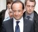 François Hollande lors de la vente aux enchères des toiles de Florence Cassez, à Paris, le 16 juin 2012.