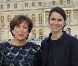 La ministre de la Culture Aurélie Filippetti et Roselyne Bachelot au vernissage de l'exposition Joana Vasconcelos au château de Versailles, le 18 juin 2012.