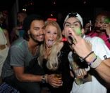 David, Sabrina, Juliette et Simon ( Secret Story 5 ) au Duplex, discothèque parisienne, le mardi 19 juin 2012.