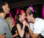 Daniel, Juliette, Simon et Rudy ( Secret Story 5 ) au Duplex, discothèque parisienne, le mardi 19 juin 2012.