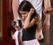Suri Cruise, vraie petite ballerine se ballade en justaucorps dans les rues de New York, le 22 juin 2012.