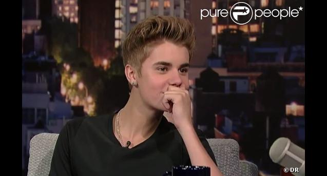 Justin Bieber, sur le plateau du  David Letterman Show , le jeudi 21 juin 2012.