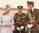 La famille grand-ducale de Luxembourg s'est rassemblée pour le Te Deum en la cathédrale Notre-Dame et la parade militaire de la Fête nationale, le 23 juin 2012.