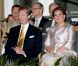 Le grand-duc Henri et la grande-duchesse Maria-Teresa lors de l'aubade de la musique militaire à Luxembourg le 22 juin 2012. La famille grand-ducale de Luxembourg s'est rassemblée pour célébrer avec enthousiasme la fête nationale, les 22 et 23 juin 2012.