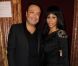 Zuhair Murad et Mia Frye à l'issue du défilé haute couture du créateur à l'hôtel Westin. Paris, le 4 juillet 2012.
