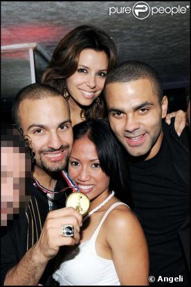 Eva Longoria, Tony et TJ Parker 