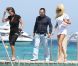  Zahia Dehar arrive sur la plage du Club 55 à Saint-Tropez le 26 juillet 2012 