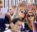 Les princesses Eugenie et Beatrice d'York avec le prince Harry le 30 juillet 2012 à Greenwich Park pour l'épreuve de cross dans laquelle était engagée Zara Phillips.