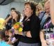 Debbie Phelps, maman de Michael Phelps, devenu l'ahtlète le plus titré des Jeux olympiques le 31 juillet 2012 à Londres avec 19 médailles dont 15 d'or après sa victoire obtenue avec le relais 4x200 m