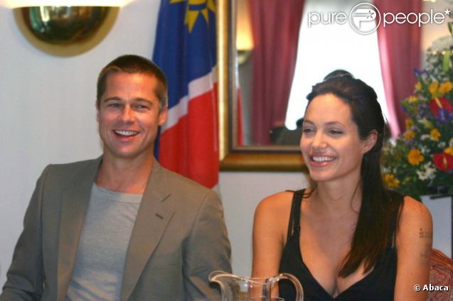 Angelina Jolie et Brad Pitt le 7 juin 2006 en Namibie