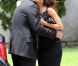 Eva Longoria, accompagnée de l'acteur Wilmer Valderrama, quitte les funérailles de Lupe Ontiveros le 3 août 2012 à Pico Rivera, près de Los Angeles.