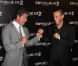Sylvester Stallone et Jean-Claude Van Damme à Paris le 9 août 2012 pour le photocall d'Expendables 2