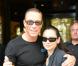 Jean-Claude Van Damme avec sa femme Gladys à Paris le 9 août 2012