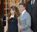 Sylvester Stallone et sa femme Jennifer Flavin sortant de l'hôtel George V à Paris le 9 août 2012