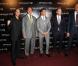 Jean-Claude Van Damme, Arnold Schwarzenegger, Sylvester Stallone et Jason Statham lors du photocall d'Expendables 2 à Paris le 9 août 2012