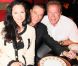 Gladys, la femme de Jean-Claude Vandamme et Arnold Schwarzenegger lors de l'after-party au Buddha Bar de la projection d'Expendables 2 à Paris le 9 août 2012