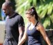 Kim Kardashian et son chéri Kanye West font leur jogging à Los Angeles le 10 août 2012
