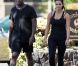 Kim Kardashian et son chéri Kanye West font leur jogging à Los Angeles le 10 août 2012