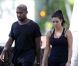 Kim Kardashian et son chéri Kanye West font leur jogging à Los Angeles le 10 août 2012