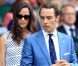 James Middleton avec sa soeur Pippa à Wimbledon, dans la 'royal box' du All England, le 28 juin 2012. En août, la presse anglaise révèle son idylle naissante avec une certaine Alejandra Welsh Pena.