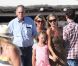 Kate Moss et sa fille Lila sur la plage du Club 55 à Saint-Tropez le 16 août 2012