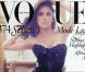Salma Hayek porte une robe Gucci et des boucles d'oreilles Harry Winston en couverture du magazine Vogue Deutsch de septembre 2012. Photo par Alexi Lubomirski.