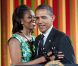 Michelle et Barack Obama lors du premier dîner pour enfants représentant l'Union organisé à la Maison Blanche le 20 août 2012