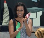 Michelle Obama le 28 juin 2012 lors des Jeux olympiques de Londres
