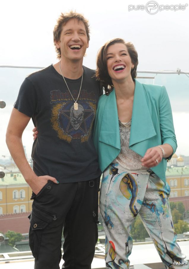 Milla Jovovich couple