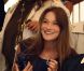 Carla Bruni-Sarkozy et Léa Seydoux au mariage de son amie Farida Khelfa et Henri Seydoux, à la mairie du 17arrondissement de Paris, le 1er septembre 2012.