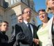 François Hollande et sa compagne Valérie Trierweiler ont accueilli les visiteurs venus découvrir le palais de l'Elysée dans le cadre des Journées du patrimoine le 16 septembre 2012 à Paris