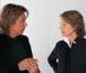 Charlotte Rampling et Jean-Michel Jarre, père de son fils David, réunis pour le vernissage de l'exposition  Charlotte Rampling, albums secrets  à la Maison de la photographie de Lille, le 20 septembre 2012.