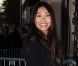 Anggun arrive au défilé prêt-à-porter printemps-été 2013 de Jean Paul Gaultier. Paris, le 29 septembre 2012.