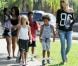 Heidi Klum et ses enfants profitent d'une belle journée ensoleillée à Los Angeles le 29 septembre 2012