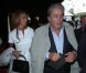 Alain Delon et son ex-compagne Rosalie Van Breemen au défilé Elie Saab aux Tuileries à Paris, le 3 octobre 2012.