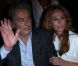 Alain Delon et son ex-compagne Rosalie Van Breemen au défilé Elie Saab aux Tuileries à Paris, le 3 octobre 2012.