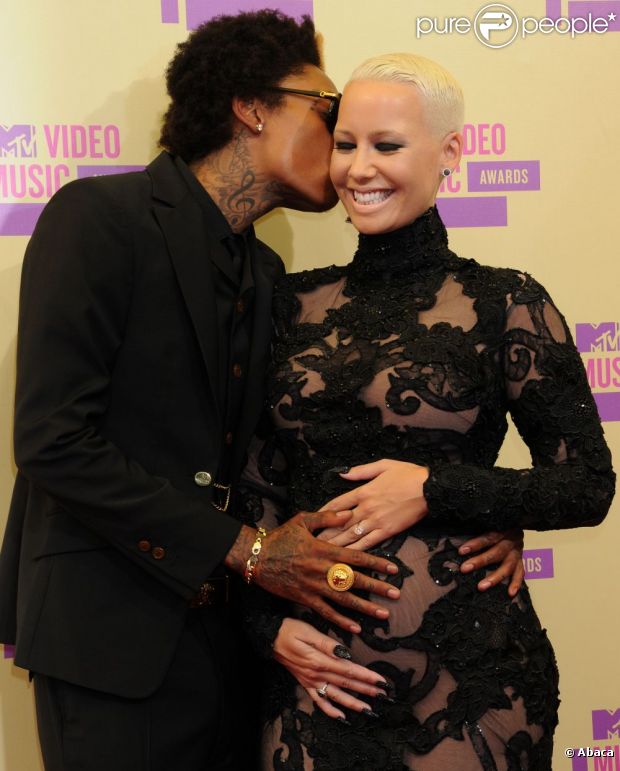 Amber Rose et Wiz Khalifa aux MTV Video Music Awards 2012 à Los Angeles le 6 septembre 2012.
