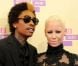 Amber Rose enceinte et son chéri Wiz Khalifa aux MTV Video Music Awards 2012 à Los Angeles le 6 septembre 2012.