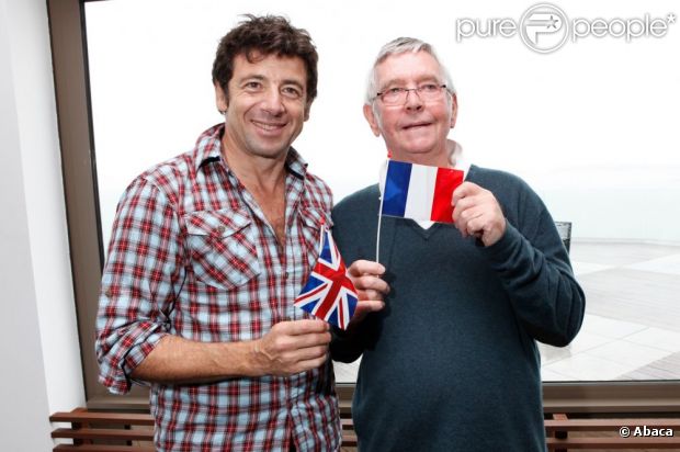 Patrick Bruel et Sir Tom Courtenay au Festival du Film Britannique de Dinard, le 6 octobre 2012.