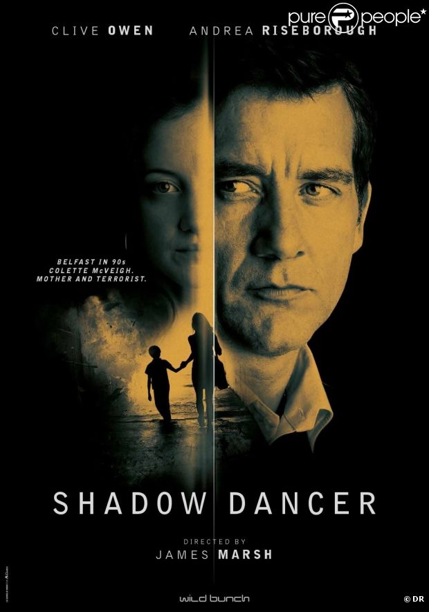 L'affiche de  Shadow Dancer,  "Hitchcock d'or" au festival du Film Britannique de Dinard.